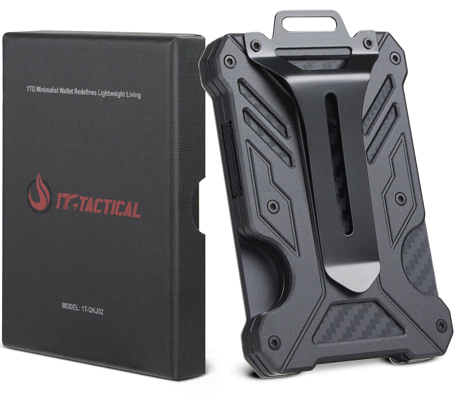 1TG Minimalist Slim Wallet with Money Clip